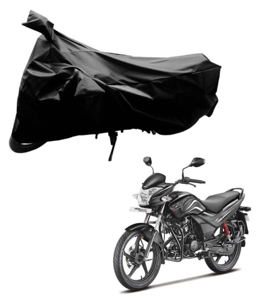     			AutoRetail Dust Proof Two Wheeler Polyster Cover for Hero Passion XPRO (Mirror Pocket, Black Color)