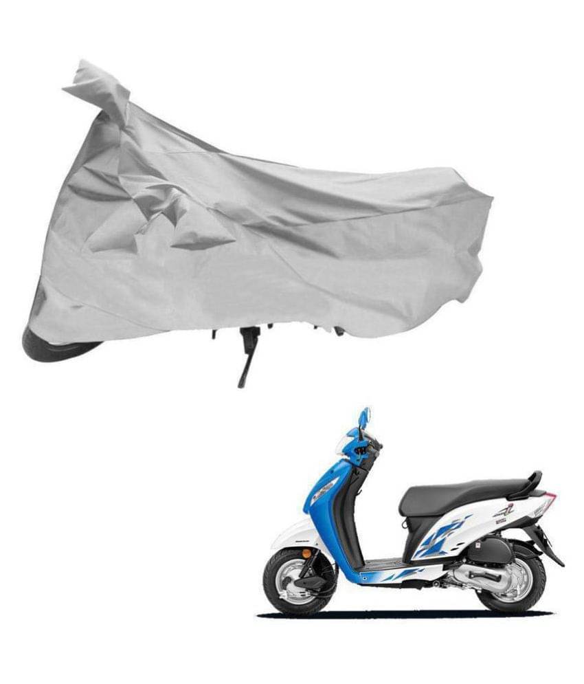 AutoRetail Dust Proof Two Wheeler Polyster Cover for Honda Activa i (Mirror Pocket, Silver Color) AutoRetail Dust Proof Two Wheeler Polyster Cover for Honda Activa i (Mirror Pocket, Silver Color)