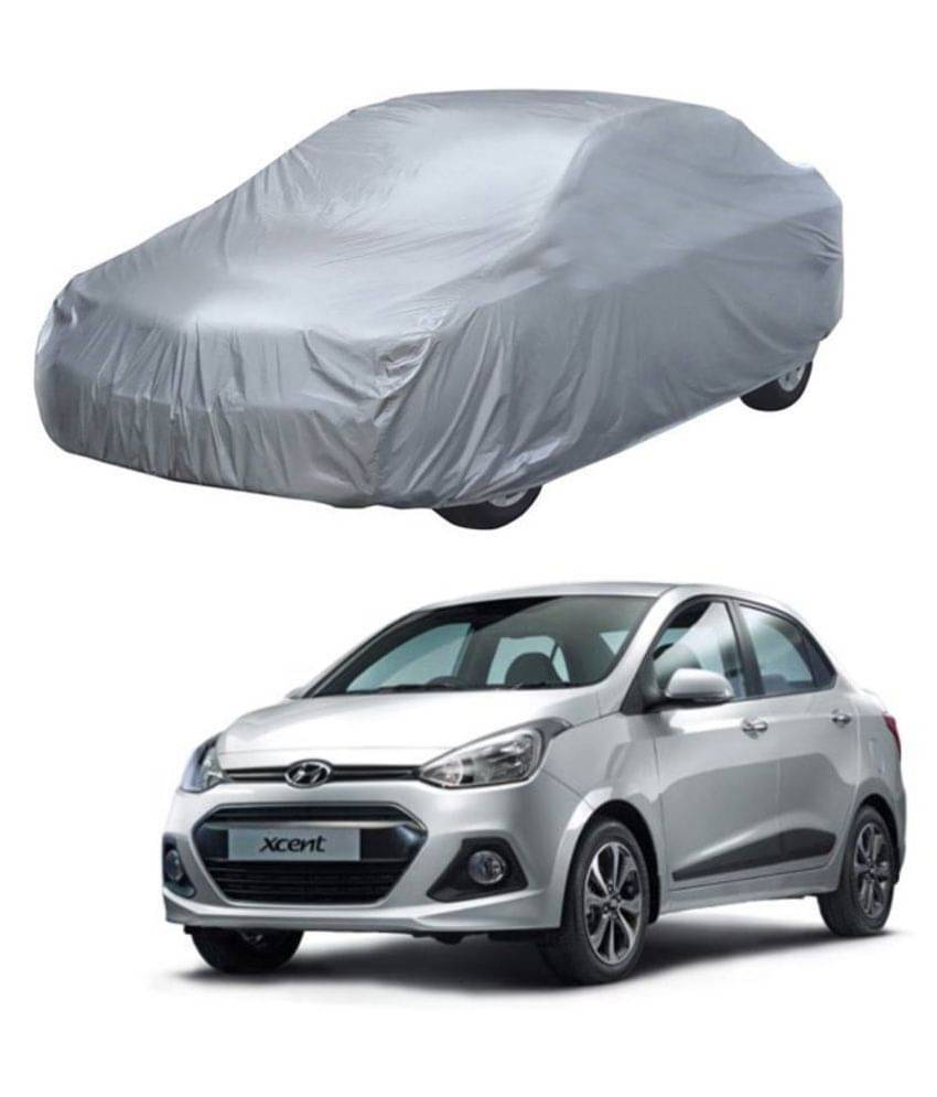 Autoretail Silver Color Car Cover Without Mirror Pocket Polyster For Hyundai Xcent Autoretail Silver Color Car Cover Without Mirror Pocket Polyster For Hyundai Xcent
