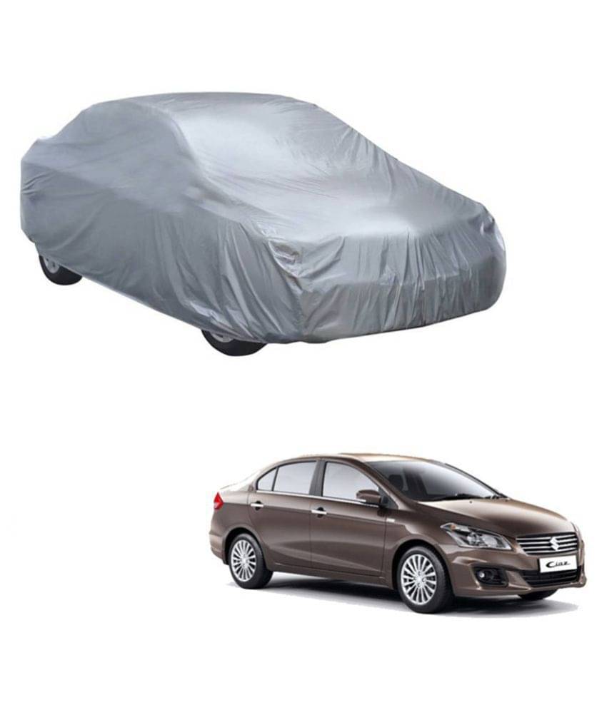 Autoretail Silver Color Dust Proof Car Body Polyster Cover Without Mirror Pocket Polyster For Maruti Suzuki Ciaz Autoretail Silver Color Dust Proof Car Body Polyster Cover Without Mirror Pocket Polyster For Maruti Suzuki Ciaz