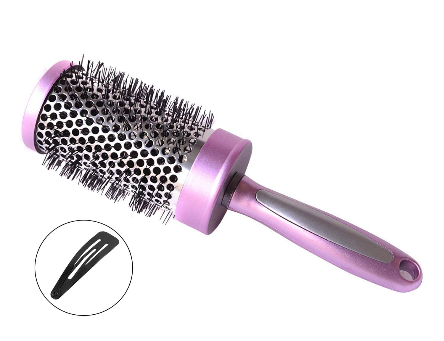     			FOK Brush With 1 Pc TikTak Clip, Round Hair Brush