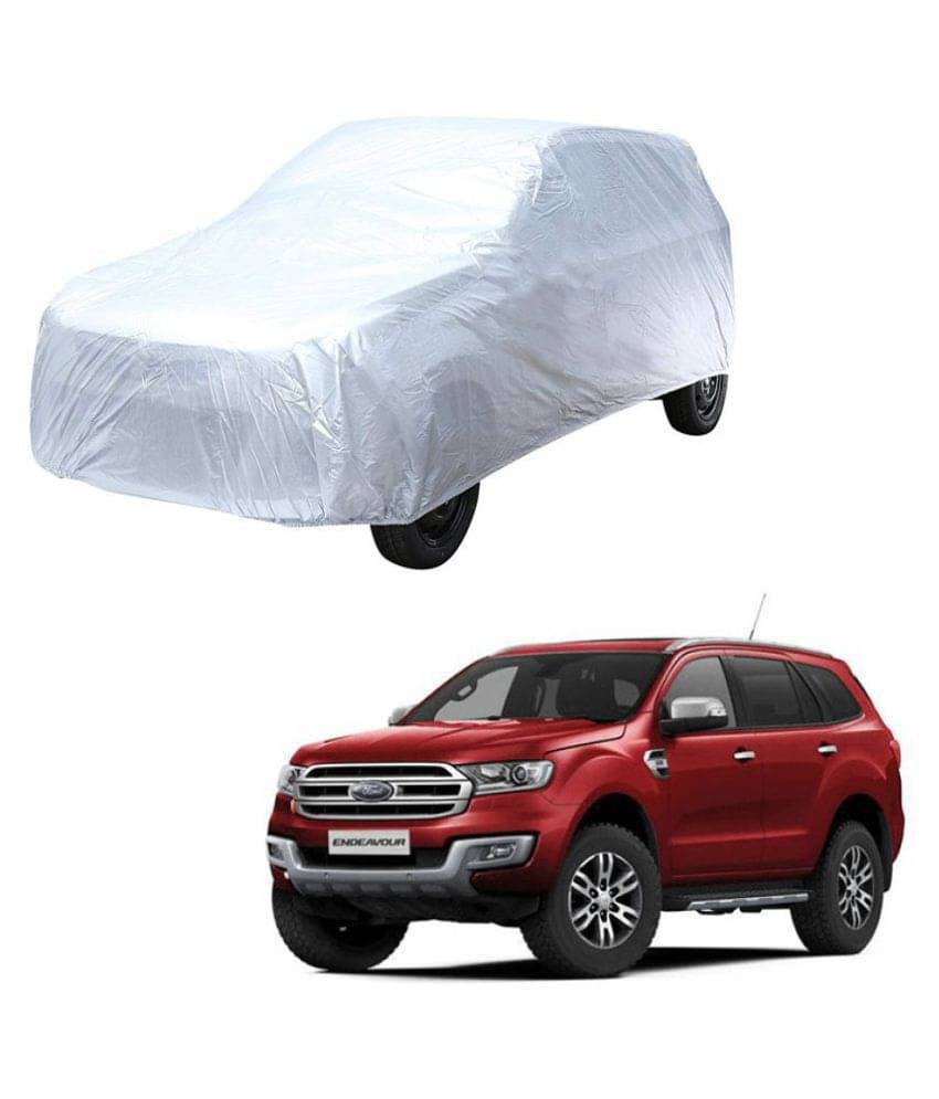     			Autoretail Silver Color Dust Proof Car Body Polyster Cover Without Mirror Pocket Polyster For Ford Endeavour