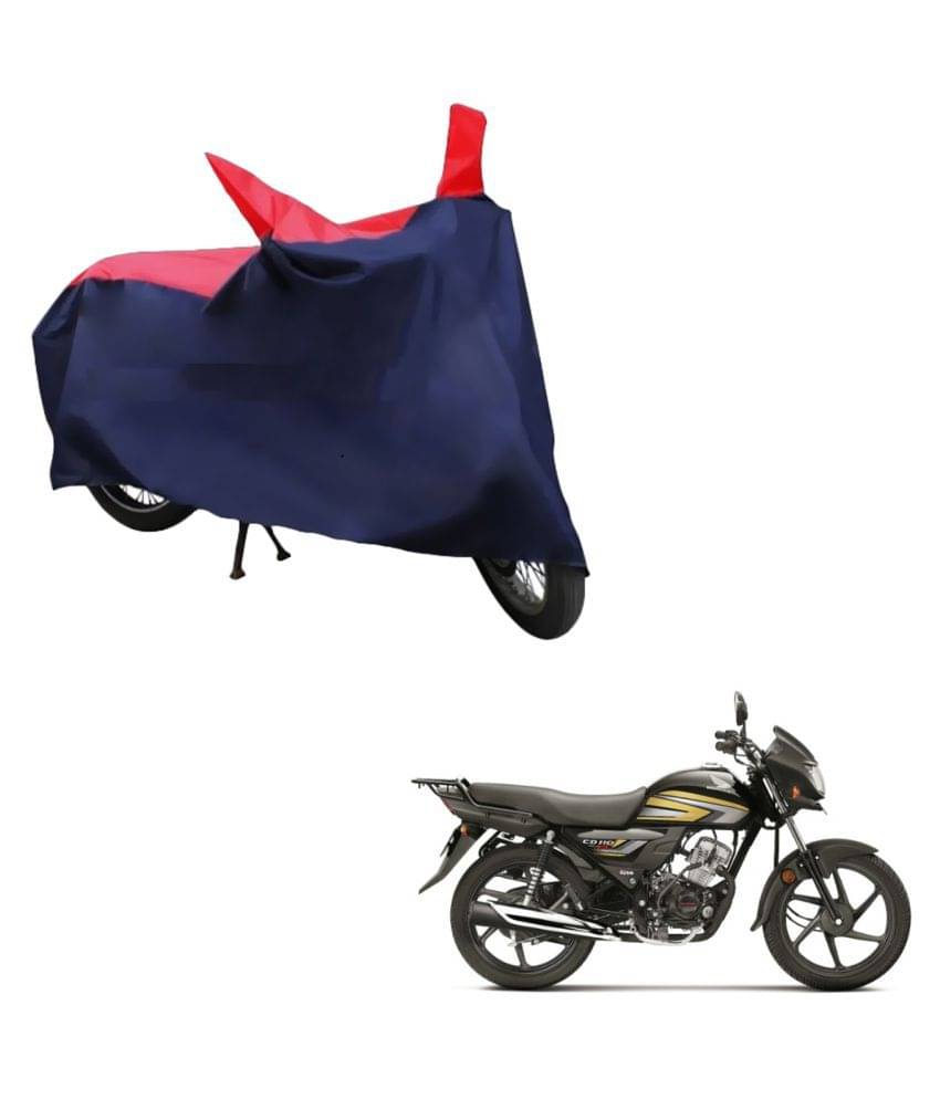 AutoRetail Dust Proof Two Wheeler Polyster Cover for Honda CD 110 Dream (Mirror Pocket, Red and Blue Color) AutoRetail Dust Proof Two Wheeler Polyster Cover for Honda CD 110 Dream (Mirror Pocket, Red and Blue Color)