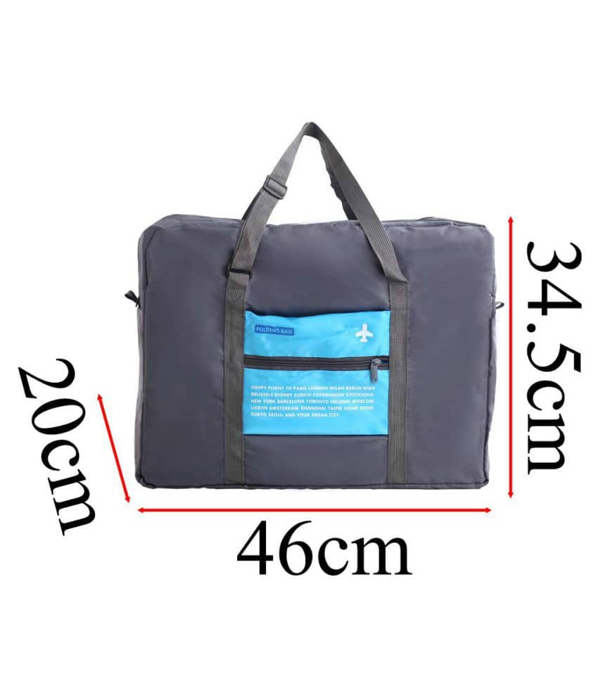 Electo Mania Blue Easy Carry Luggage Packing Nylon Travel  bag Handbag  (15 kg capacity)