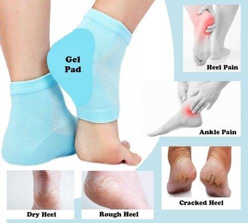 Shopepro Silicone Gel Heel Socks for Cracked Heel, Pain Relief, Foot Care for Men and Women (1 Pair) Shopepro Silicone Gel Heel Socks for Cracked Heel, Pain Relief, Foot Care for Men and Women (1 Pair)