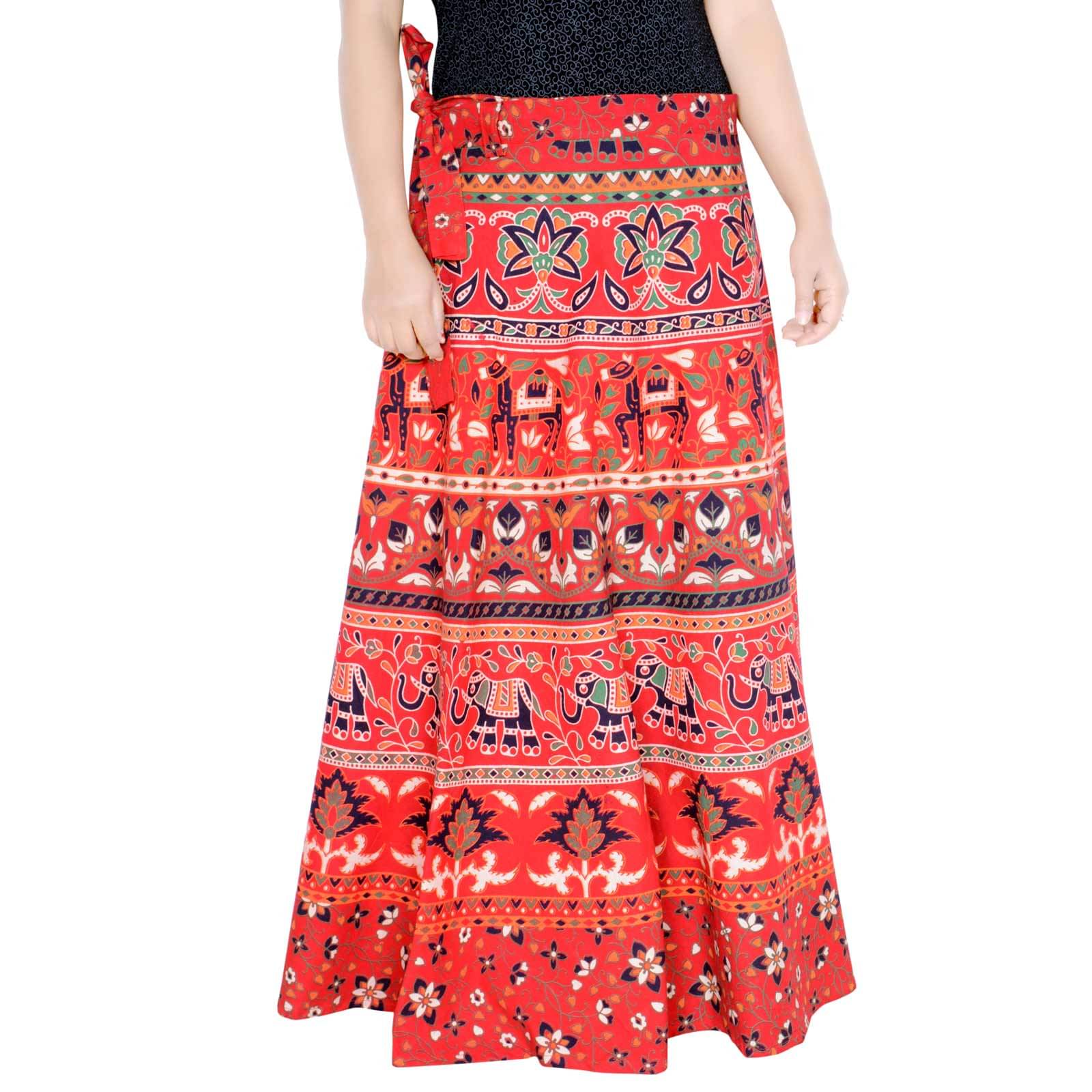     			Sttoffa Cotton Wrap Skirt - Red