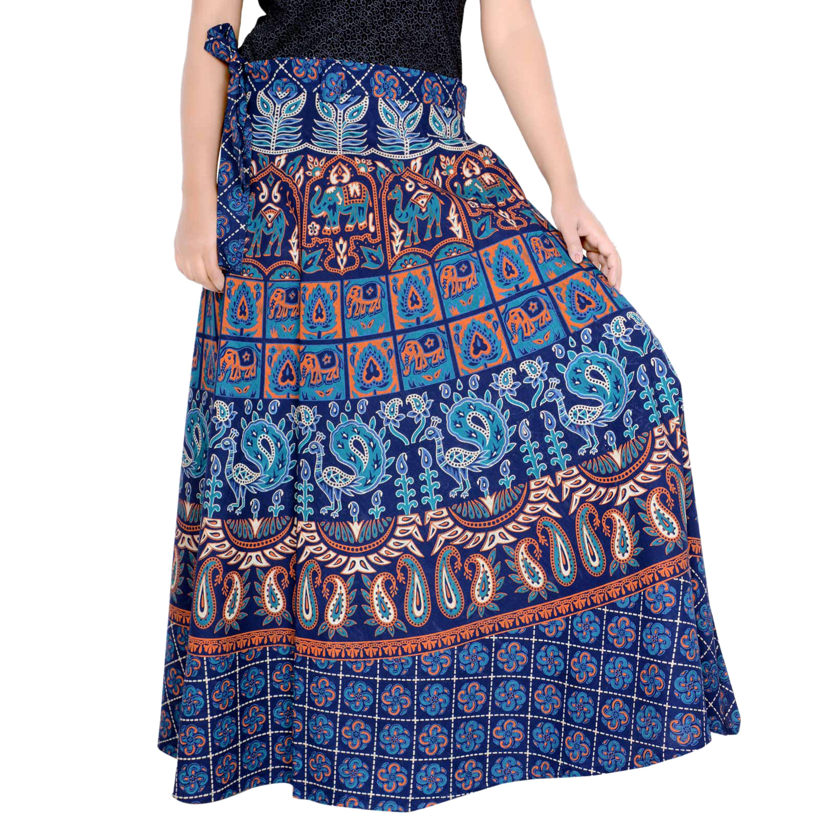 Sttoffa Cotton Wrap Skirt - Turquoise     			Sttoffa Cotton Wrap Skirt - Turquoise