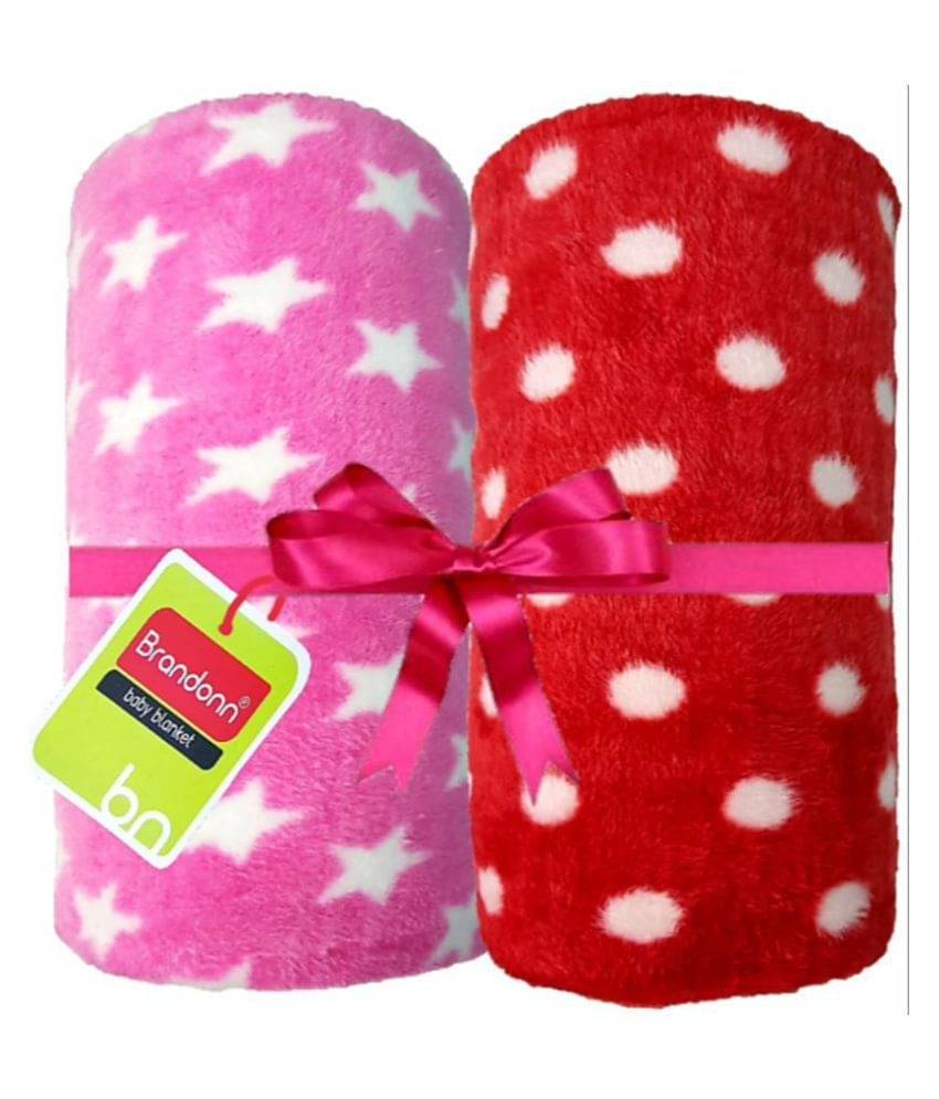     			Brandonn - Multicolor Flannel Baby Blanket (Pack Of 2)
