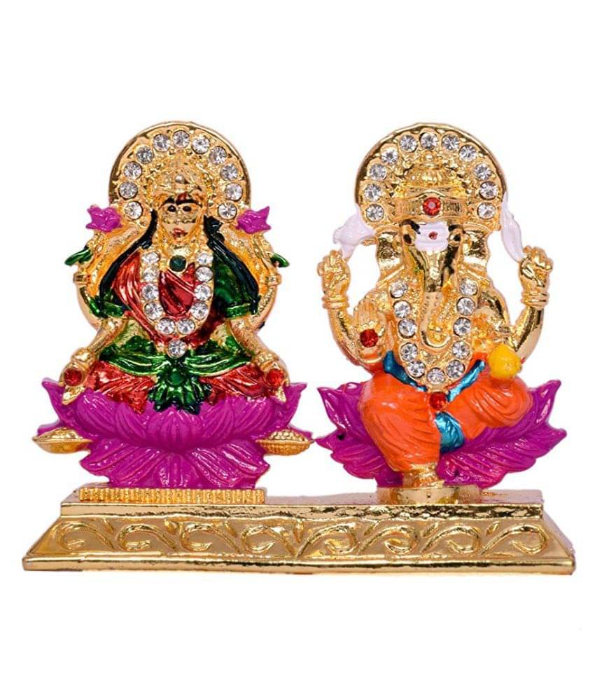     			RUDRA DIVINE Laxmi Ganesh Brass Idol