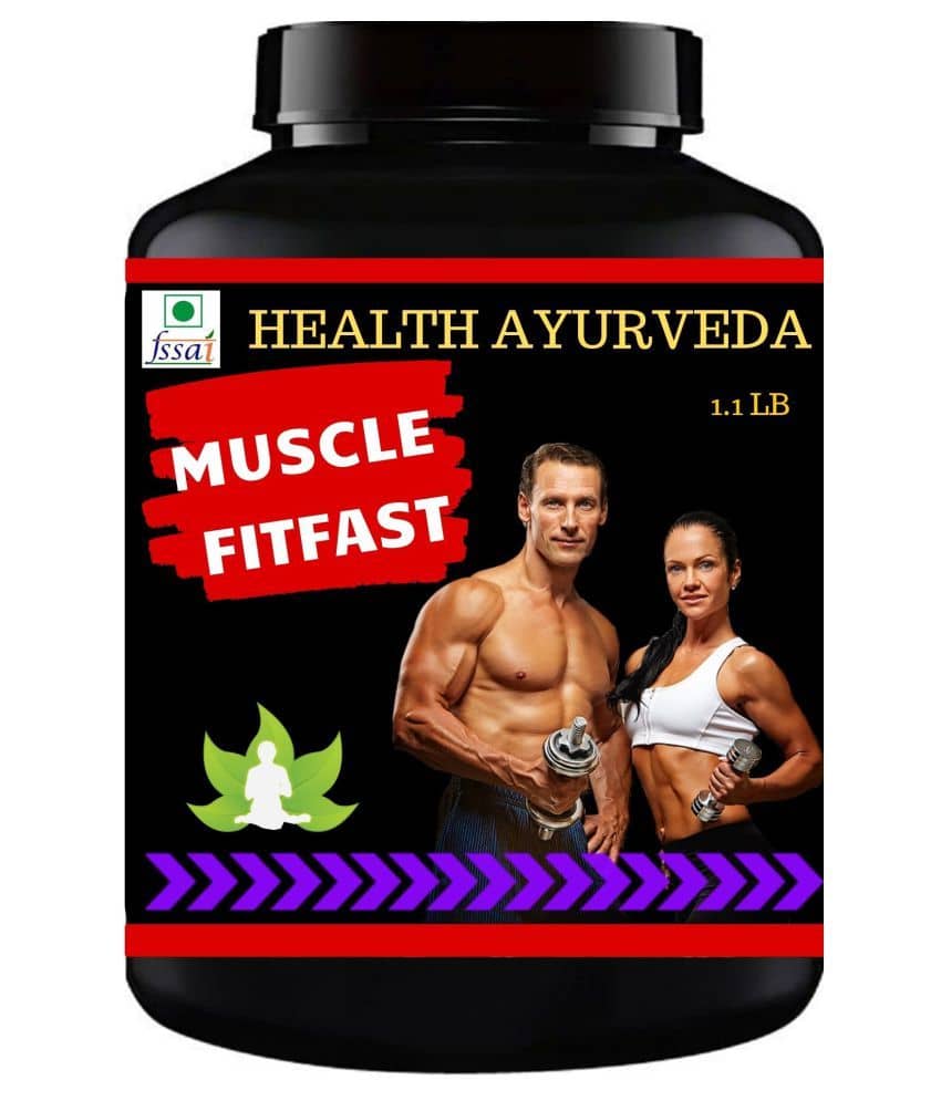 Health Ayurveda Muscle Fitfast | Body Grow Supplement Powder 500 Gm Pack of 1