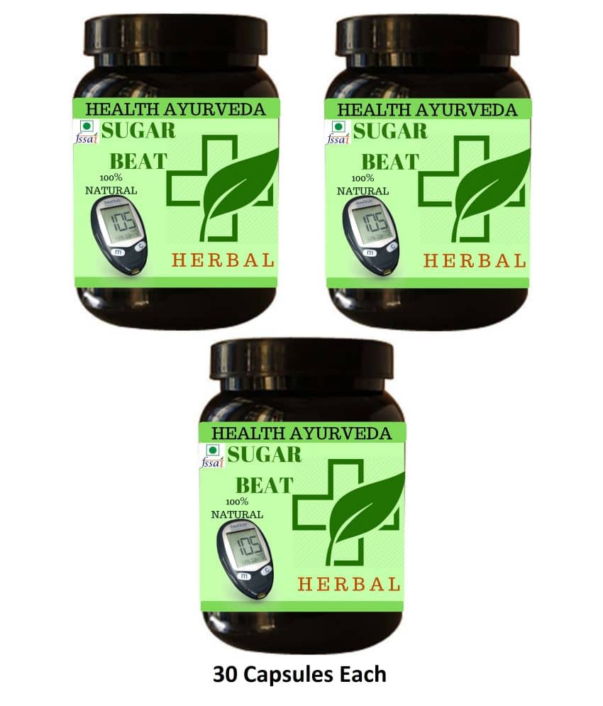 Health Ayurveda Sugar Beat Plus | Diabetes Control Capsule 90 No.S Pack of 3