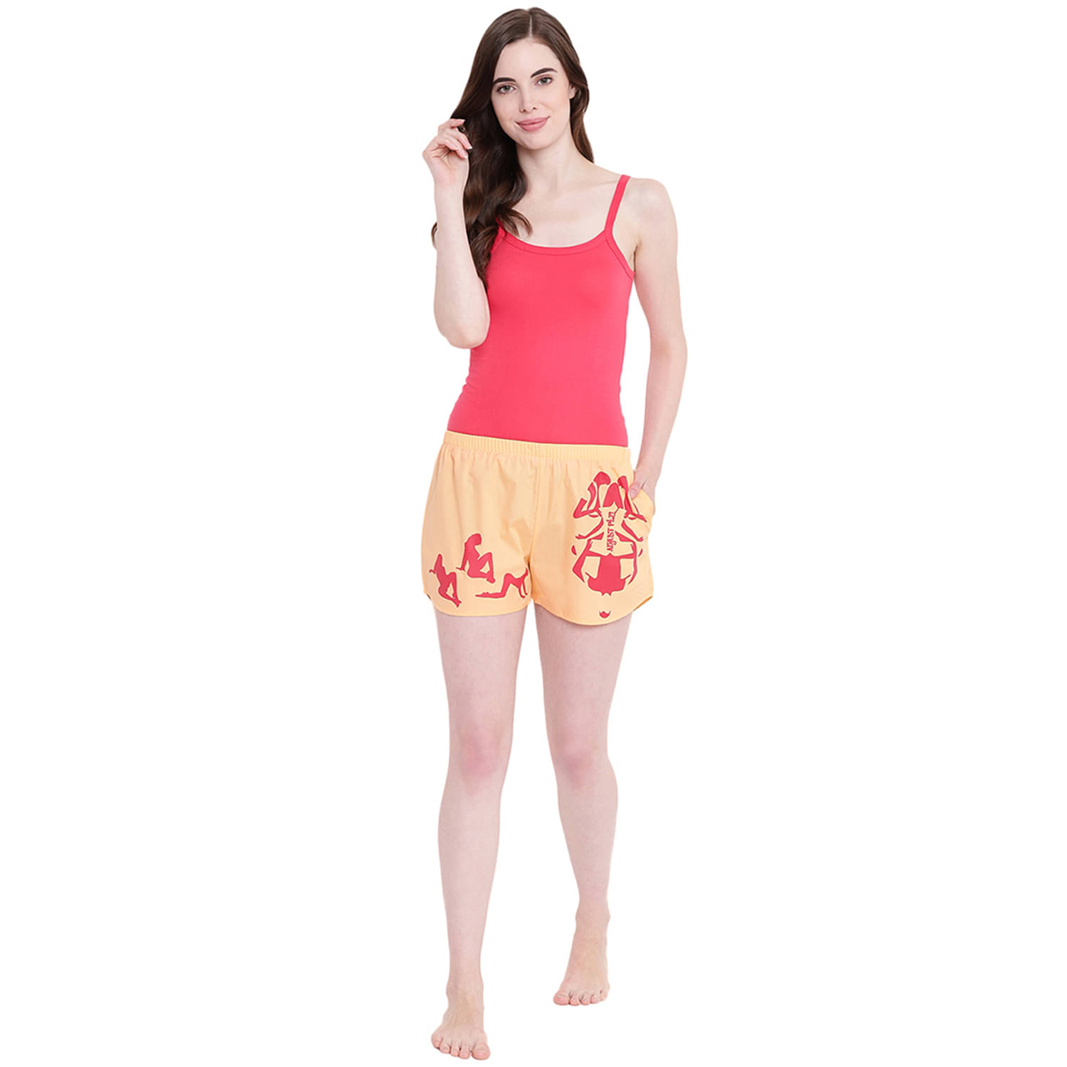    			La Intimo Cotton Hot Pants - Peach