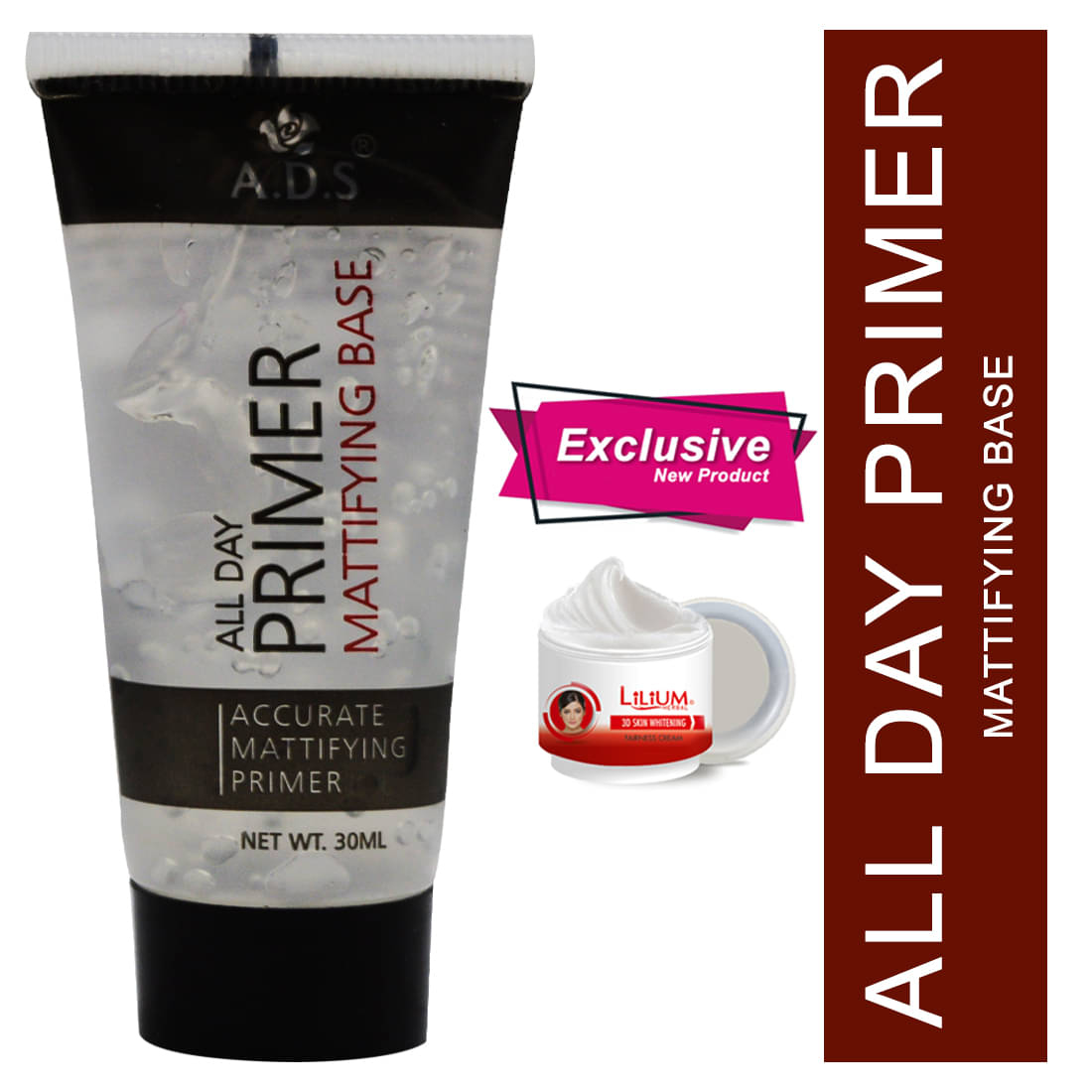     			ADS  All Day Mattifying Base-A1693 Face Primer Gel 30 g