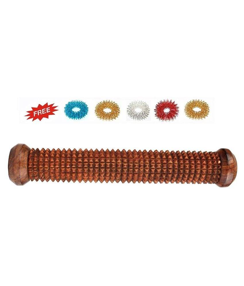 AHCS accupressure high quality wooden roller pain relief + sujok ring 5 AHCS accupressure high quality wooden roller pain relief + sujok ring 5