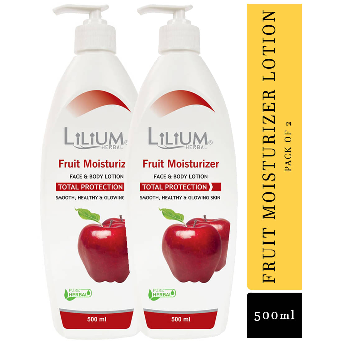     			Lilium Herbal Fruit Moisturizer Body Lotion ( 500 ml Pack of 2 )
