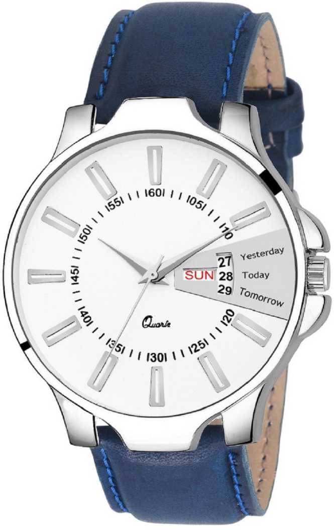     			newmen 2063 Day and Date Leather Analog Men's Watch