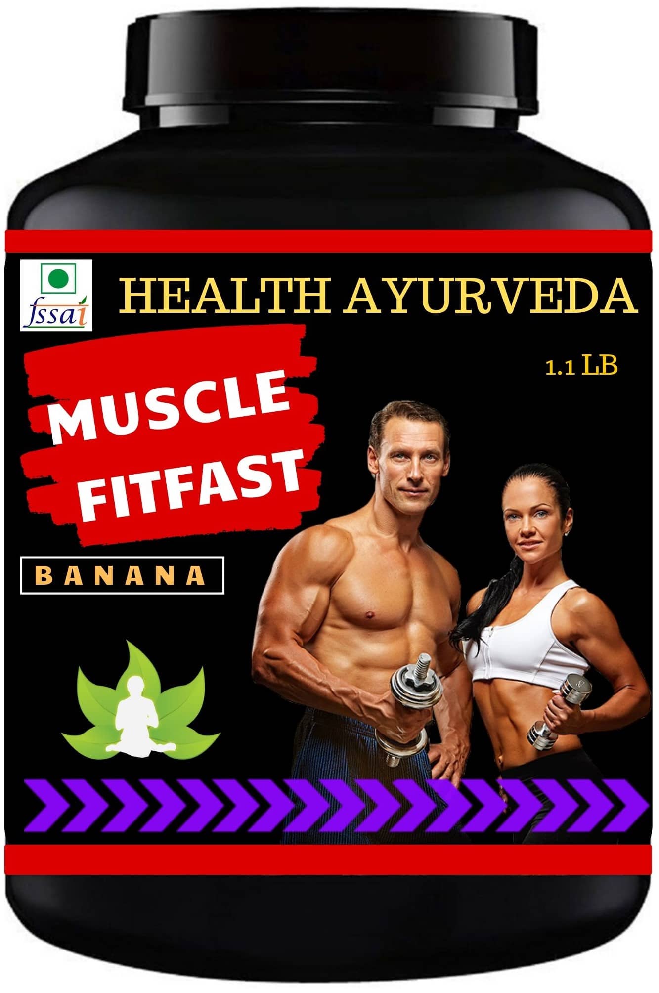 Health Ayurveda Muscle Fitfast | Weight Gainer Powder 500 Gm Pack of 1