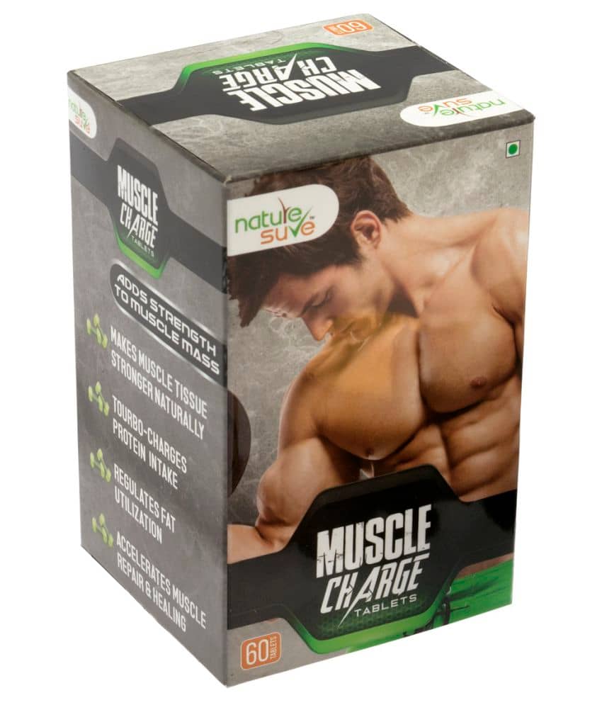 Nature Sure Muscle Charge Tablets for Strength & Protein Absorption - 1 Pack (60 Tablets)