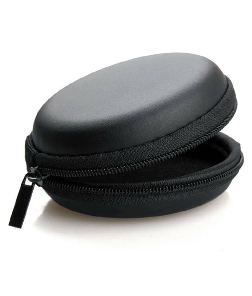     			Suroskie Multi-Purpose Round Shape Carrying Pouch for Earphone, USB Cables, Earbuds, etc with Zip