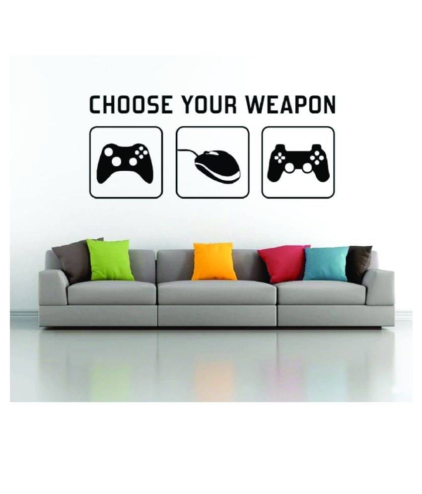     			Decor Villa CHOOSE YOUR WEAPON Cartoon Characters  Sticker ( 30 x 91 cms )
