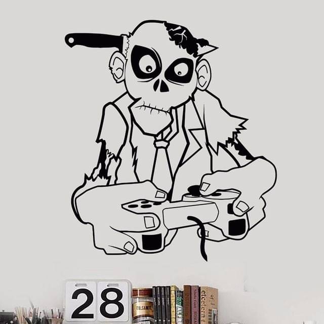     			Decor Villa ZOMBIE Cartoon Characters  Sticker ( 53 x 58 cms )