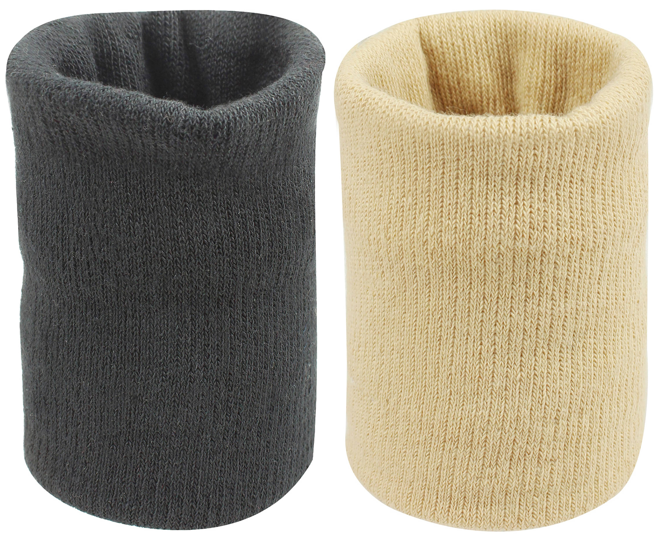     			Neska Moda Unisex Black And Beige Pack Of 2 Cotton Wrist Band