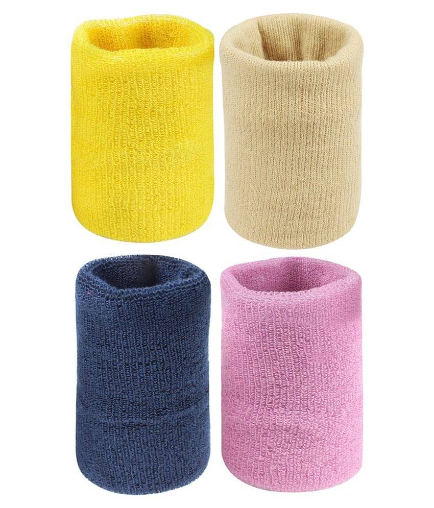     			Neska Moda Unisex Multicolor Pack Of 4 Cotton Wrist Band