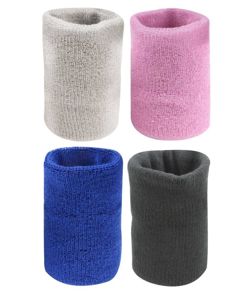     			Neska Moda Unisex Multicolor Pack Of 4 Cotton Wrist Band