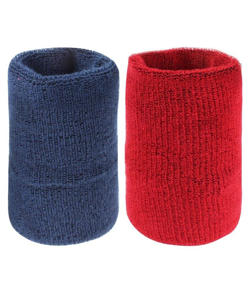    			Neska Moda Unisex Navy And Maroon Pack Of 2 Cotton Wrist Band
