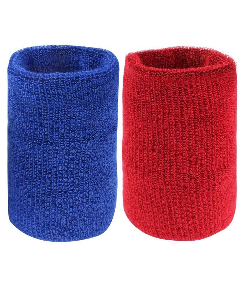     			Neska Moda Unisex Navy And Maroon Pack Of 2 Cotton Wrist Band