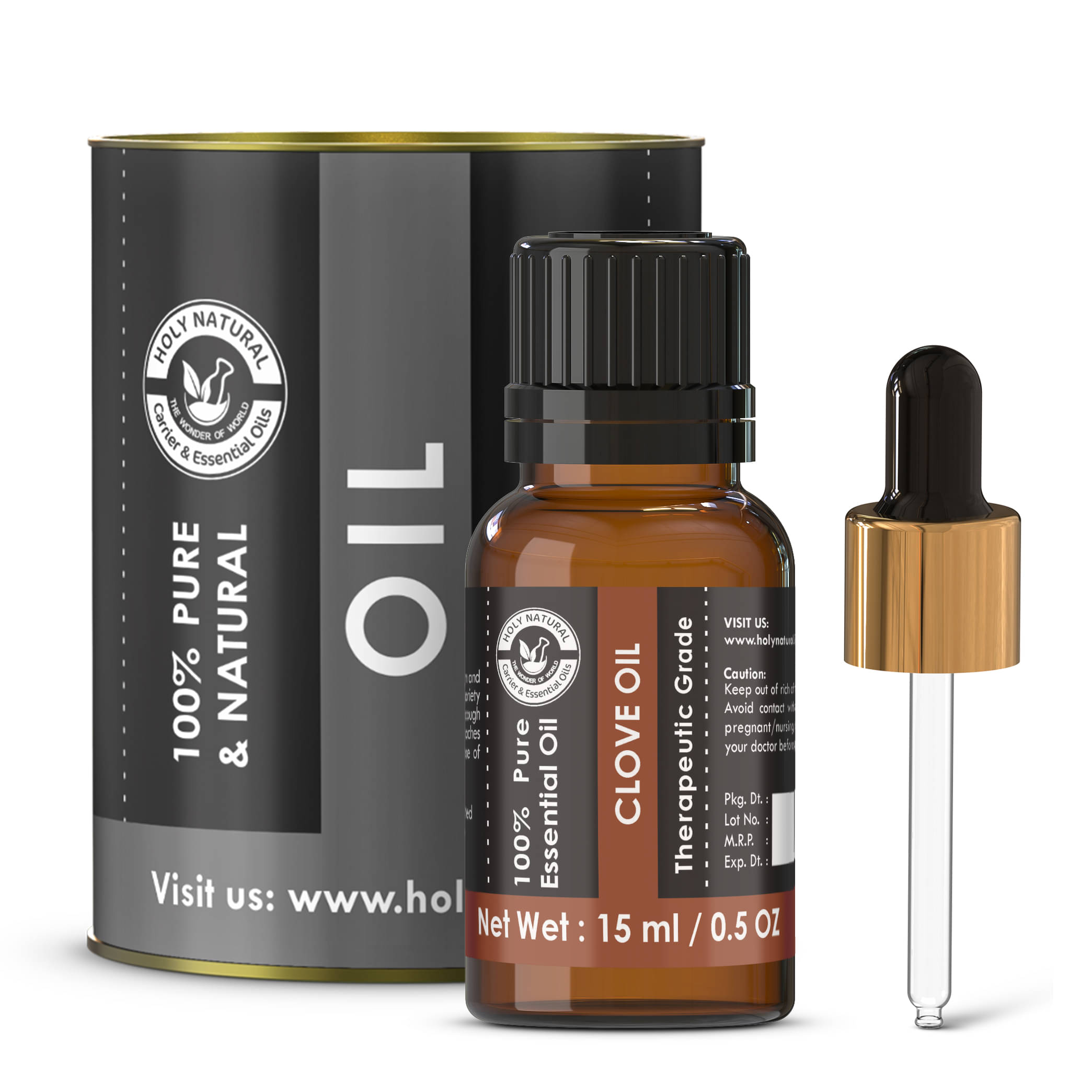     			Holy Natural - Clove Oil Essential Oil 15 mL (Pack of 1)