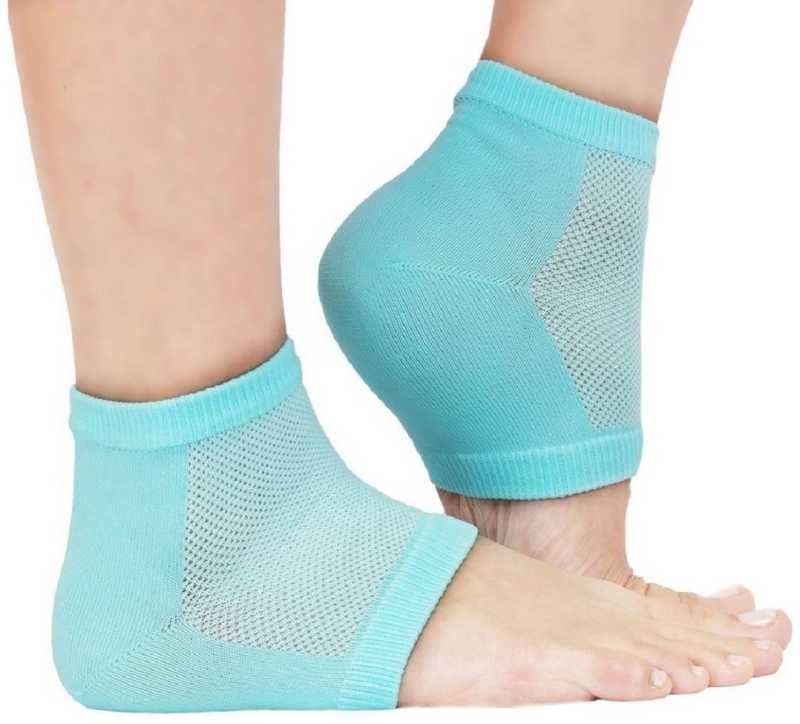 Silicone Gel Pad Socks Heel Support 1 Pair In Blue - Socks | Buy online on ZillyBuy