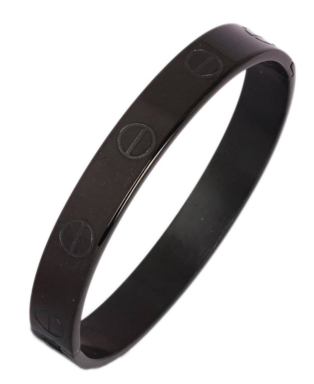 ZIVOM Black Stainless Steel Sikkhi Kadas - Bangles & Bracelets | Buy online on ZillyBuy