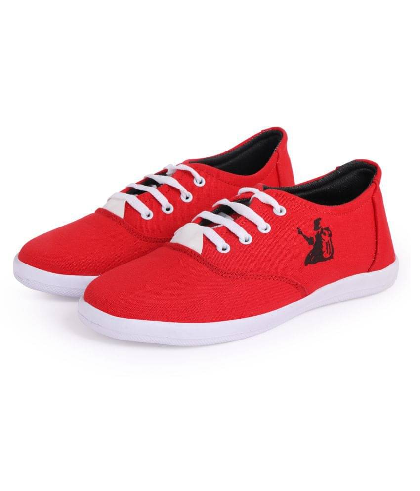     			Kzaara Lifestyle Red Casual Shoes