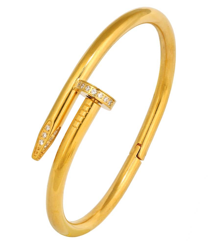ZIVOM Gold Stainless Steel Bracelets - Bangles & Bracelets | Buy online on ZillyBuy