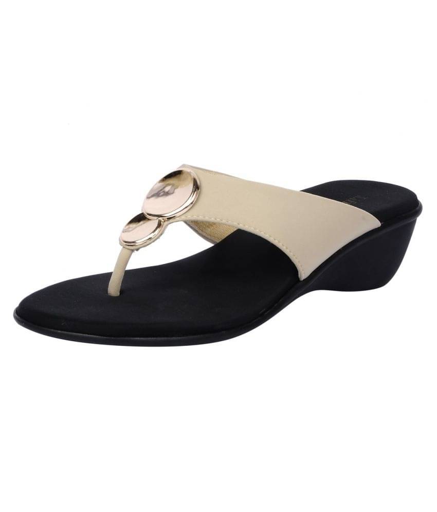     			Feel It - Off White Women's Wedges Heels