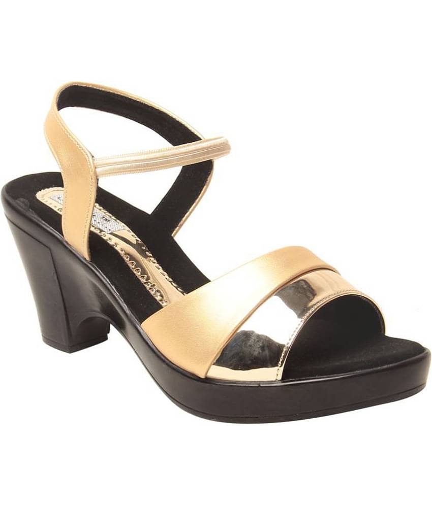 Feel It - Gold Women's Cone Heel Heels