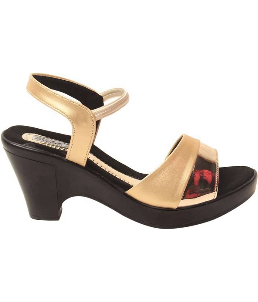 Feel It - Gold Women's Cone Heel Heels