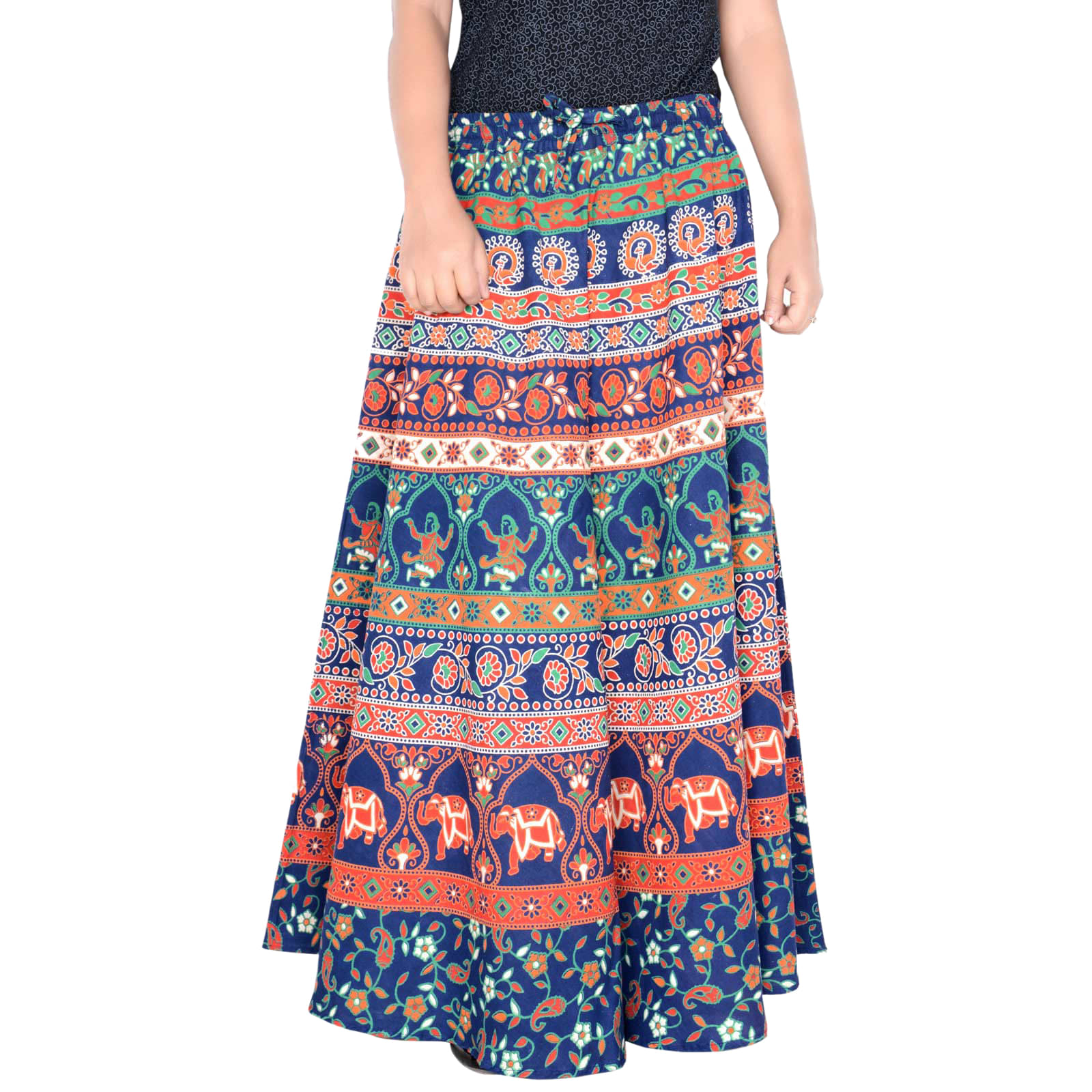 Sttoffa Cotton Wrap Skirt - Blue Sttoffa Cotton Wrap Skirt - Blue