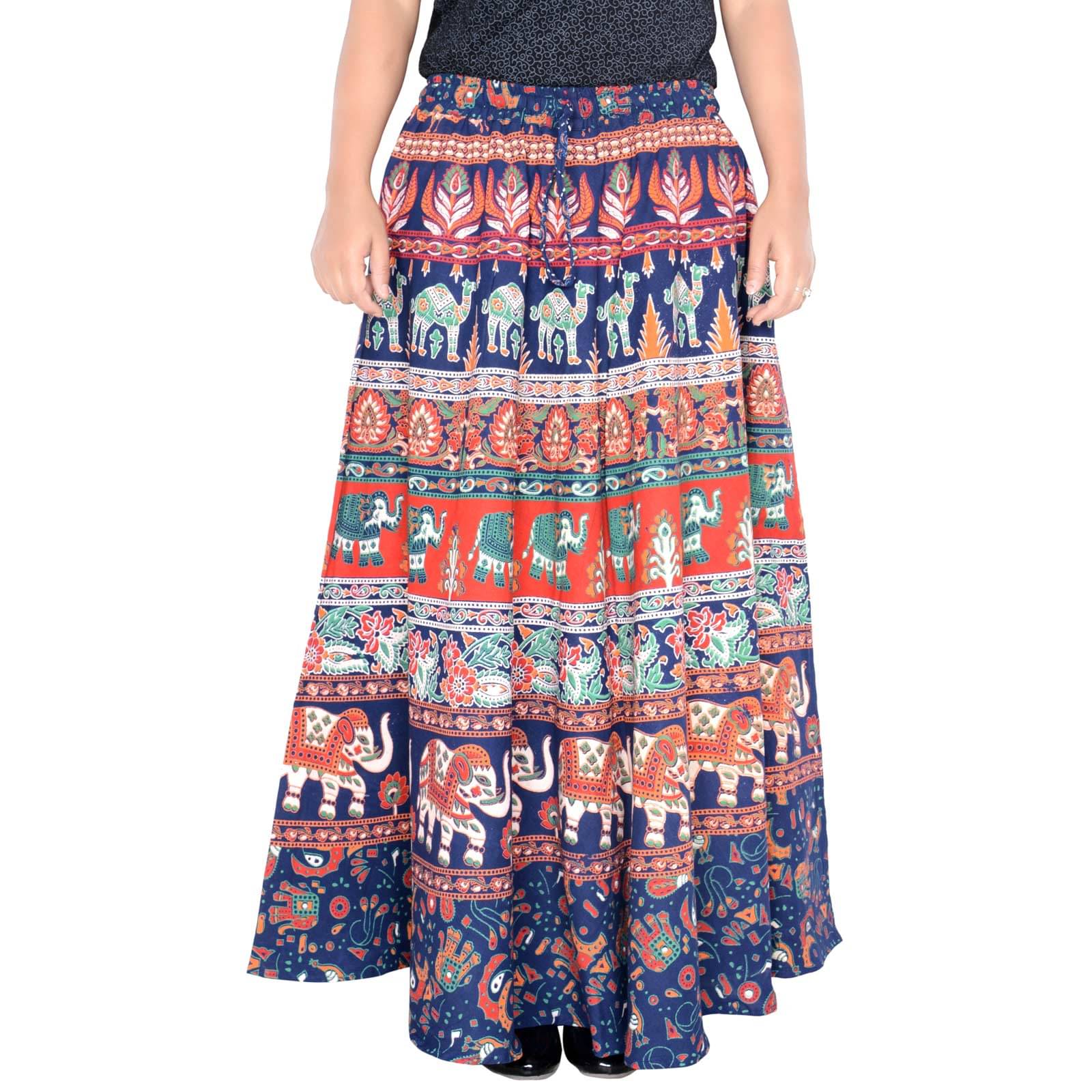 Sttoffa Cotton Wrap Skirt - Blue Sttoffa Cotton Wrap Skirt - Blue