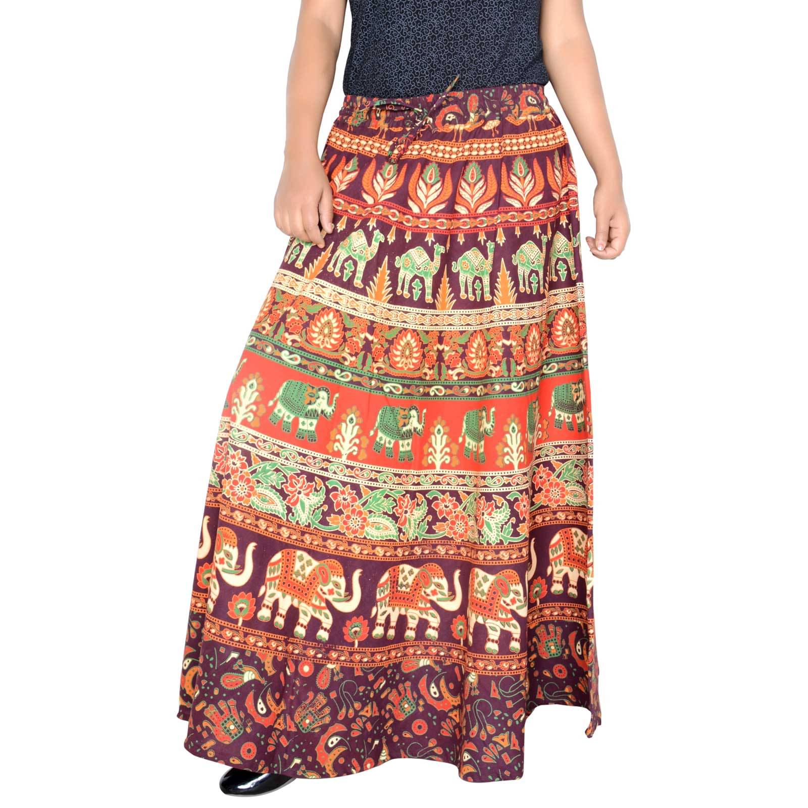     			Sttoffa Cotton Wrap Skirt - Brown