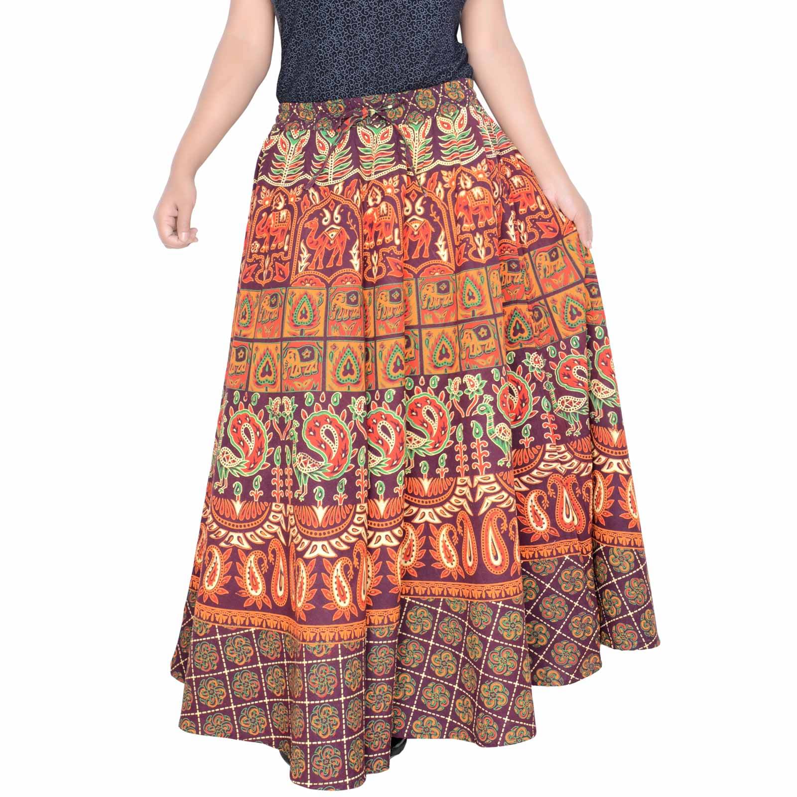    			Sttoffa Cotton Wrap Skirt - Brown