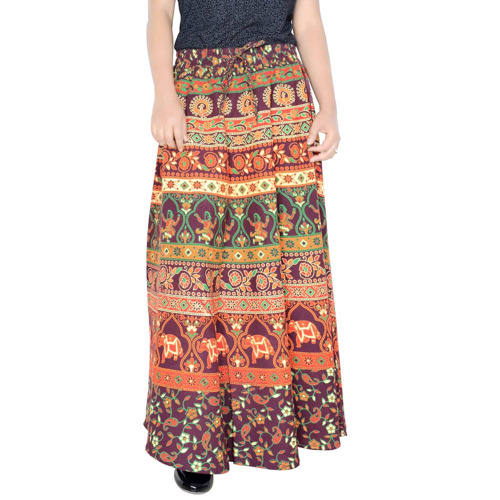     			Sttoffa Cotton Wrap Skirt - Brown