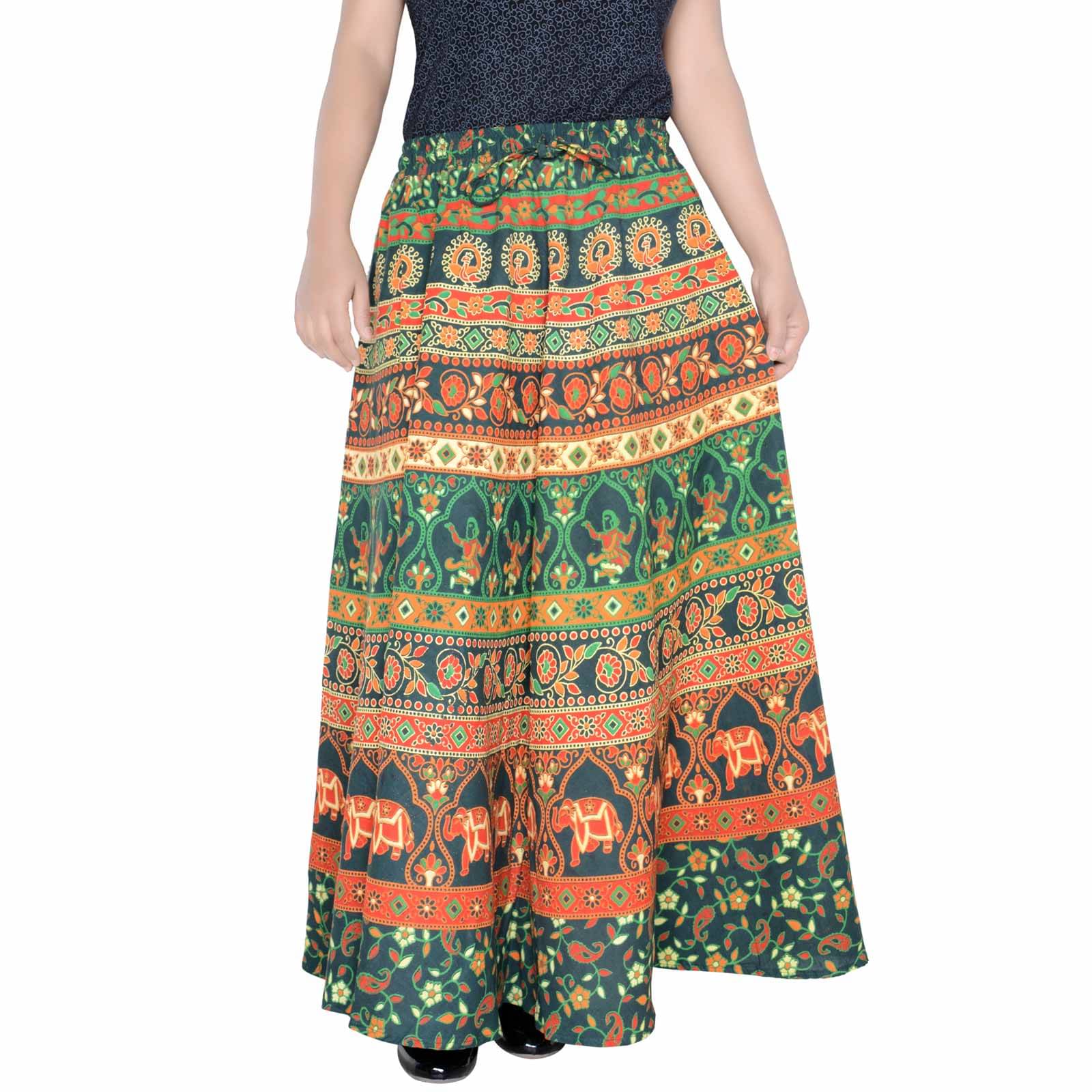     			Sttoffa Cotton Wrap Skirt - Green