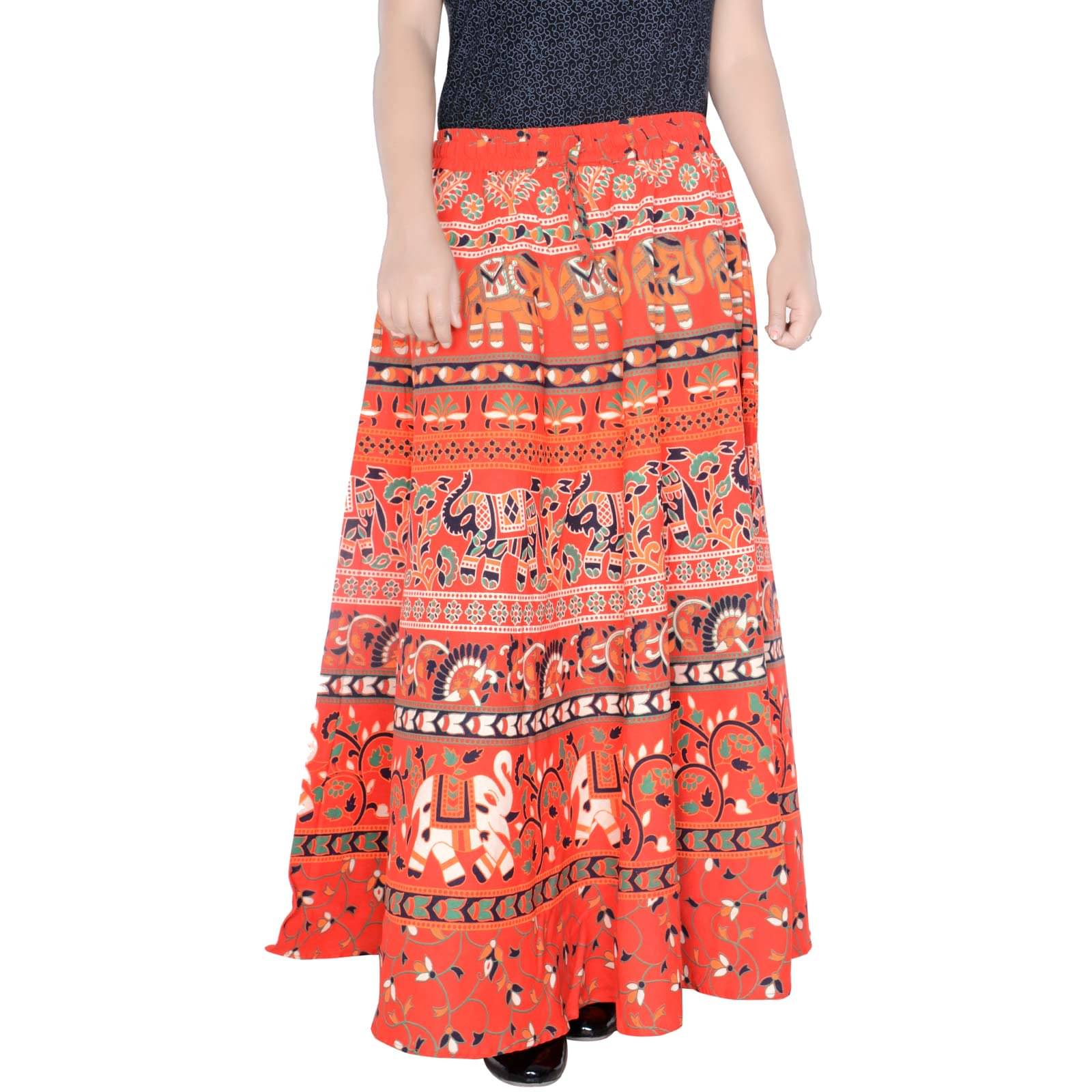     			Sttoffa Cotton Wrap Skirt - Orange