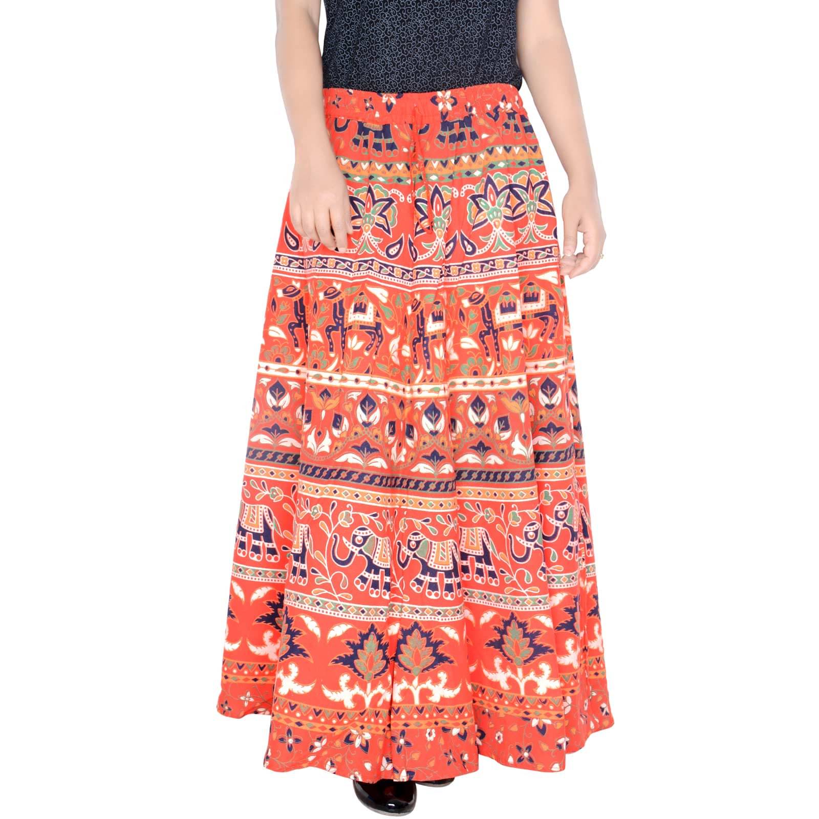     			Sttoffa Cotton Wrap Skirt - Orange
