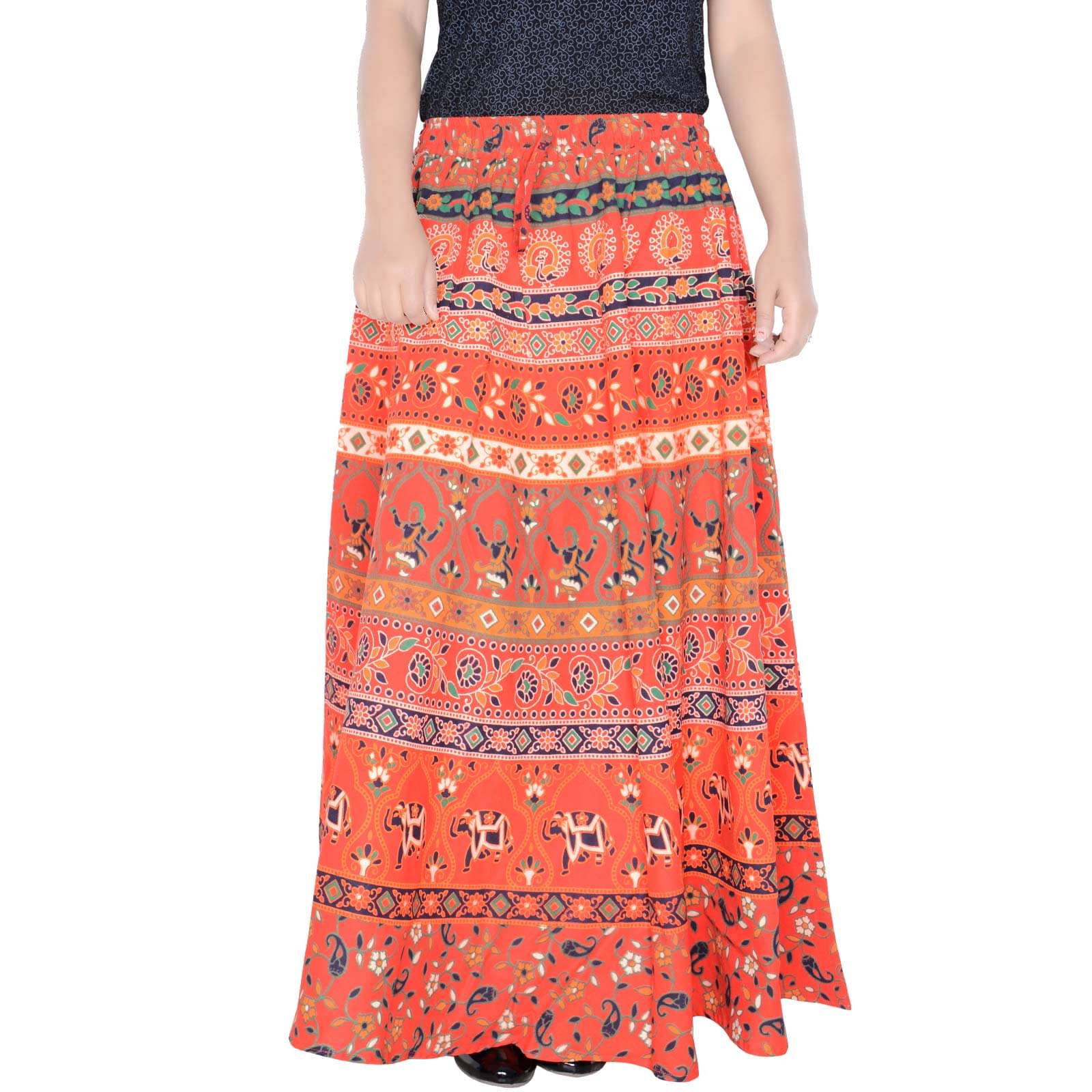     			Sttoffa Cotton Wrap Skirt - Orange