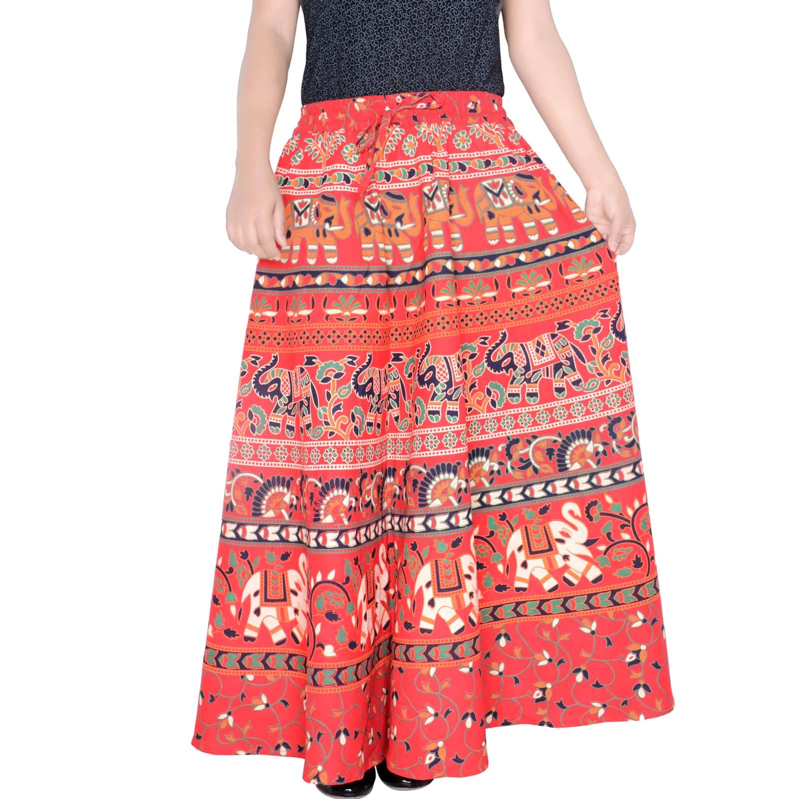 Sttoffa Cotton Wrap Skirt - Red Sttoffa Cotton Wrap Skirt - Red