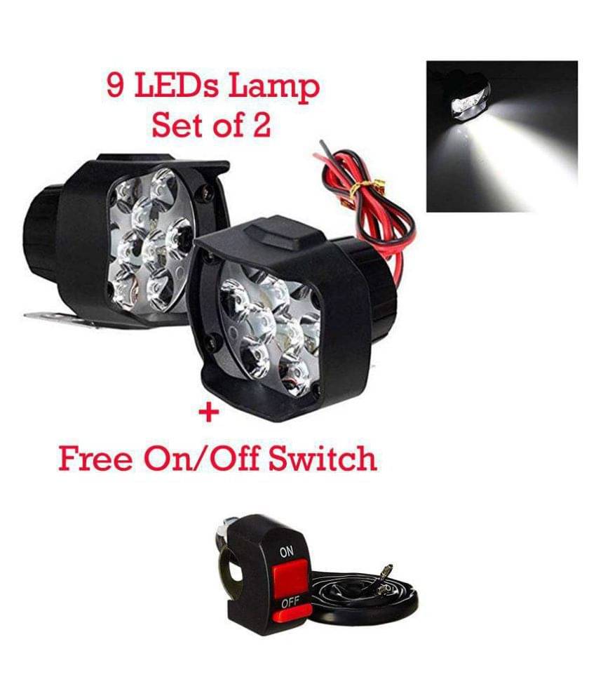     			9 LED Bike Fog light - Set of 2 - 15 Watts Each (Switch Free)
