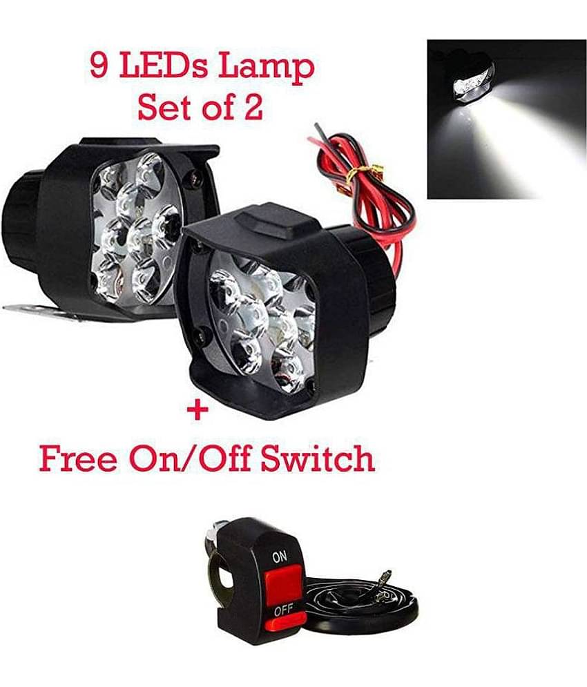 9 LED Bike Fog light - Set of 2 - 15 Watts Each (Switch Free)